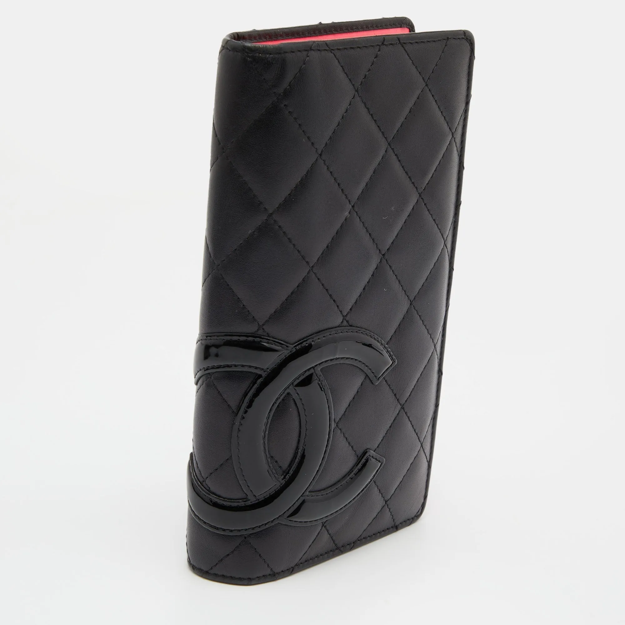 Chanel Black Quilted Leather Cambon Ligne Yen Long Wallet