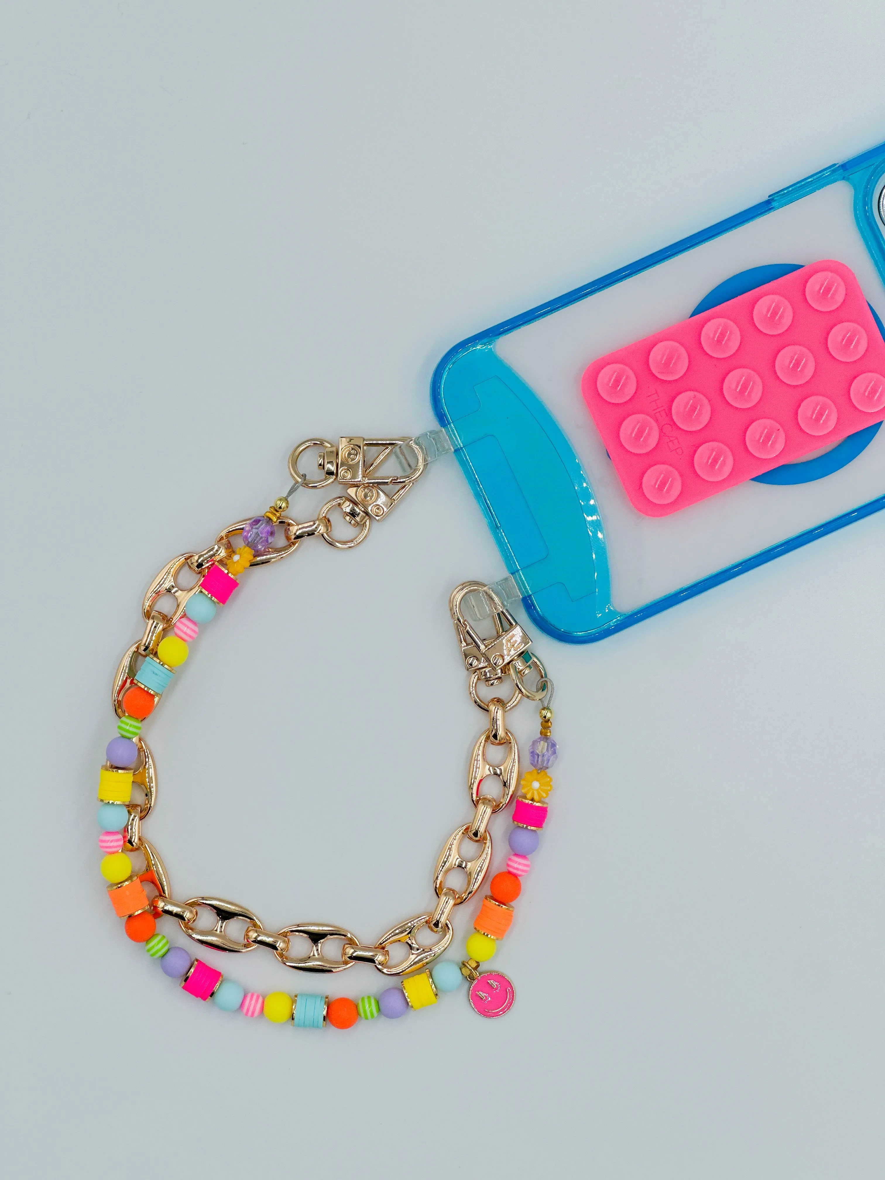 Clear Neon Blue iPhone Case - MagSafe