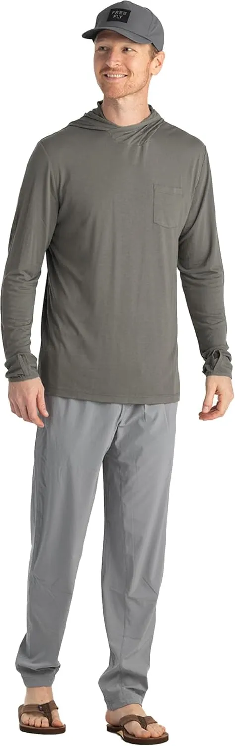 Free Fly Men's Lightweight Hoodie - UPF 20  Sun Protection Moisture Wicking, Breathable Bamboo Viscose Outdoor Shirt for Men