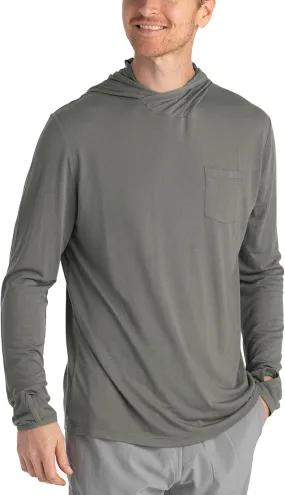 Free Fly Men's Lightweight Hoodie - UPF 20  Sun Protection Moisture Wicking, Breathable Bamboo Viscose Outdoor Shirt for Men