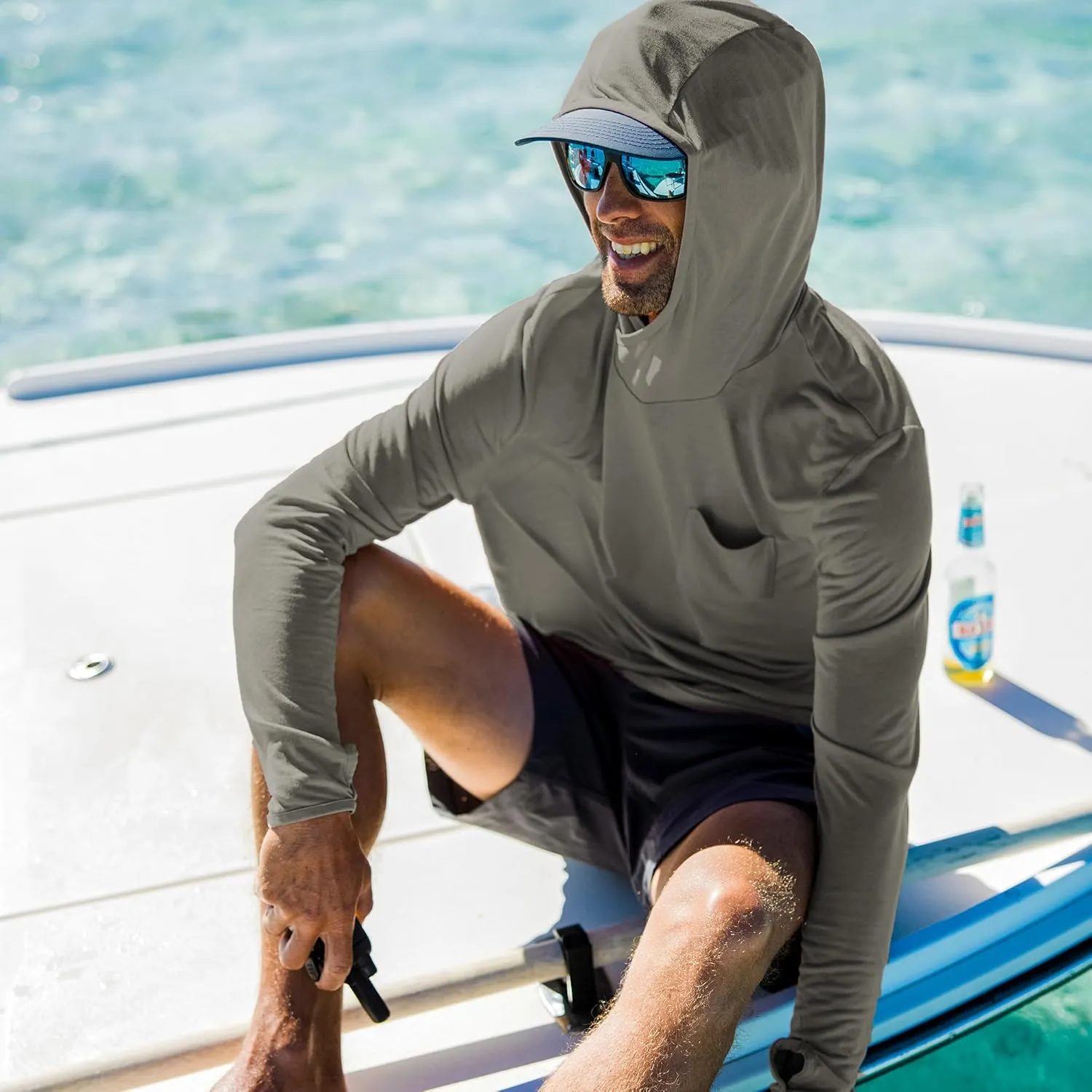 Free Fly Men's Lightweight Hoodie - UPF 20  Sun Protection Moisture Wicking, Breathable Bamboo Viscose Outdoor Shirt for Men