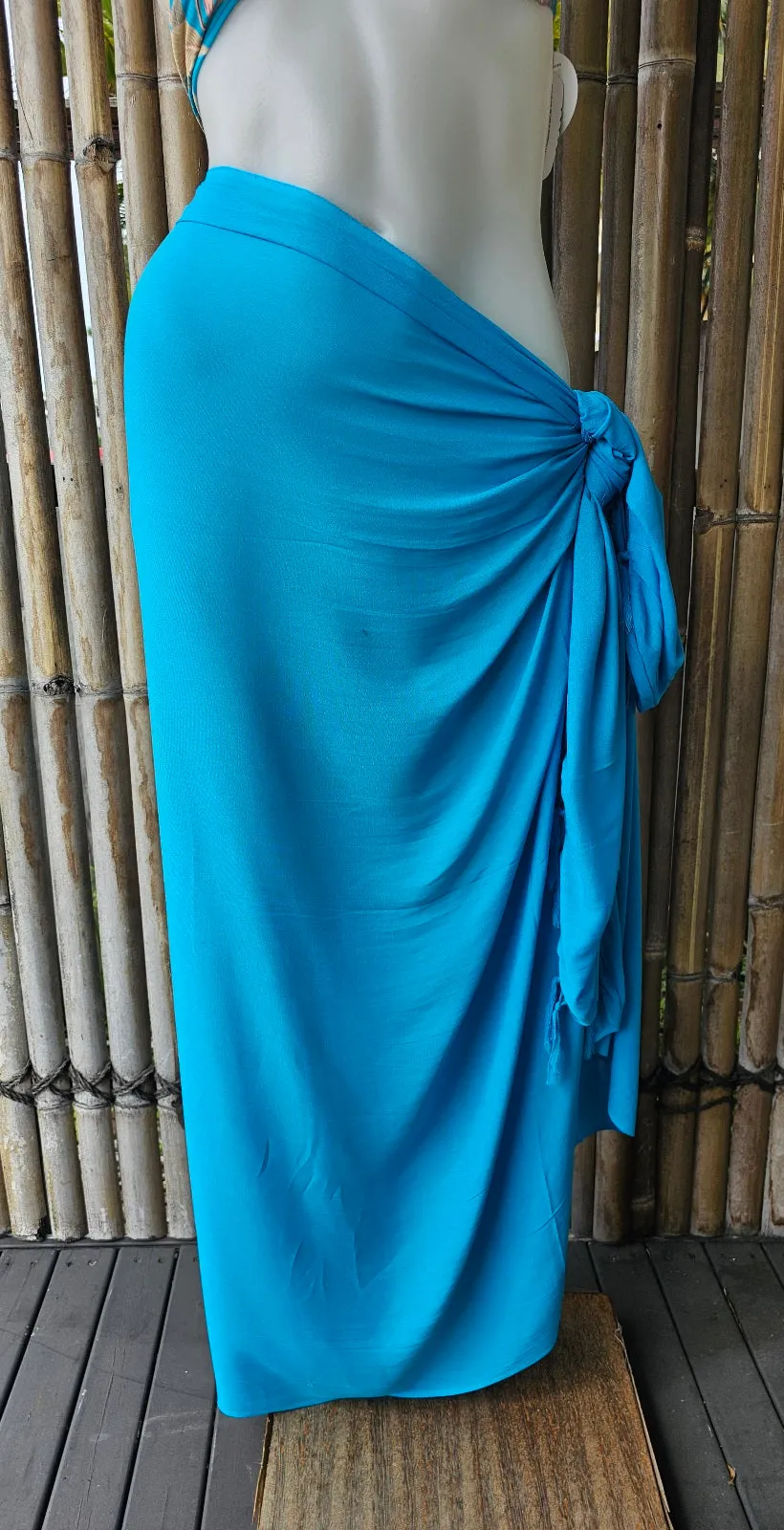 Rayon Solid Colour Sarongs with Fringe
