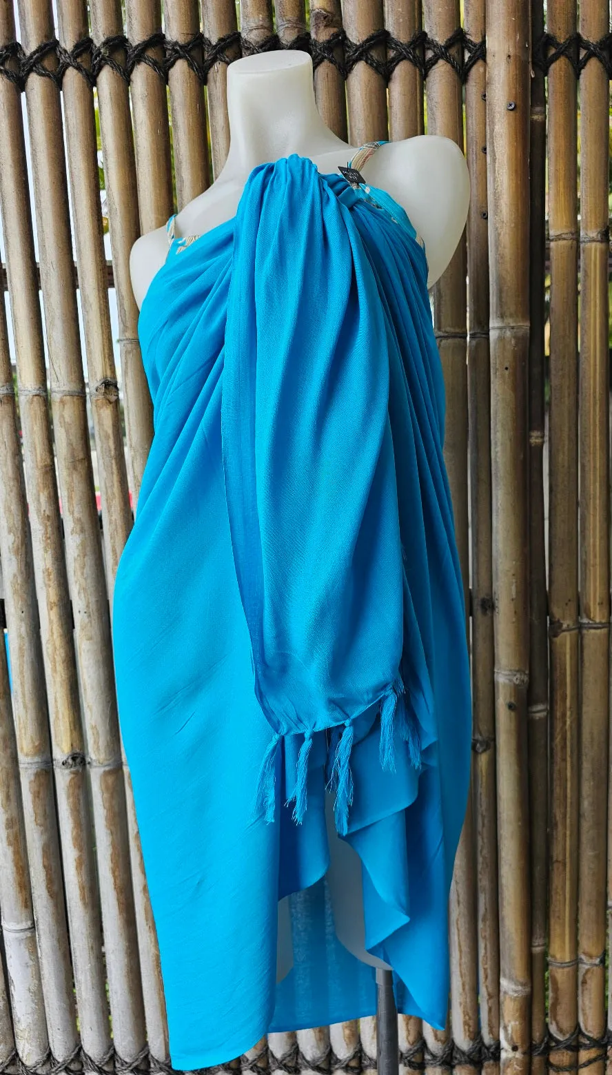 Rayon Solid Colour Sarongs with Fringe