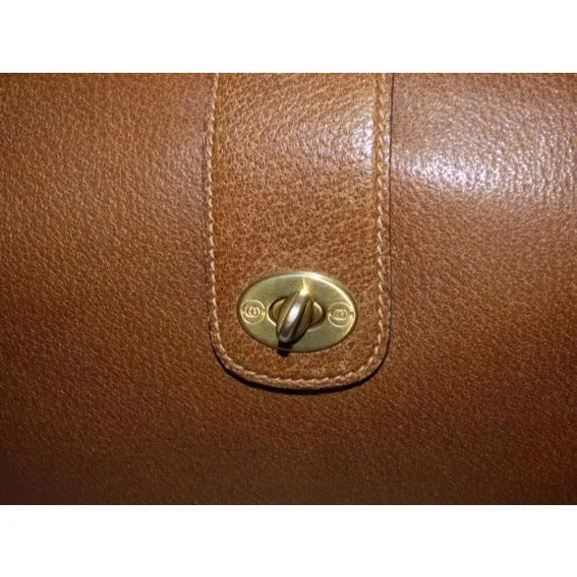SALE! Gucci Brown Leather Square Satchel w Bamboo Handle- Very RARE!