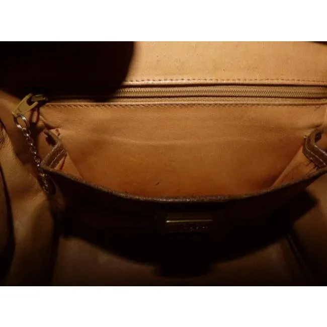 SALE! Gucci Brown Leather Square Satchel w Bamboo Handle- Very RARE!