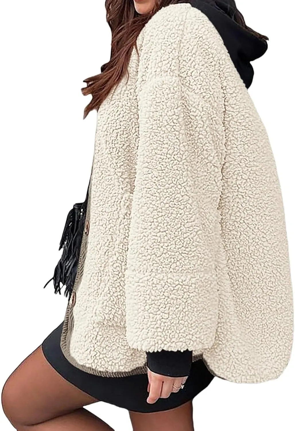 Womens Hooded Thickened Long Down Jacket Jacket Pocket Cotton Loose Jacket Heavyweight Long Length Puffer Parka